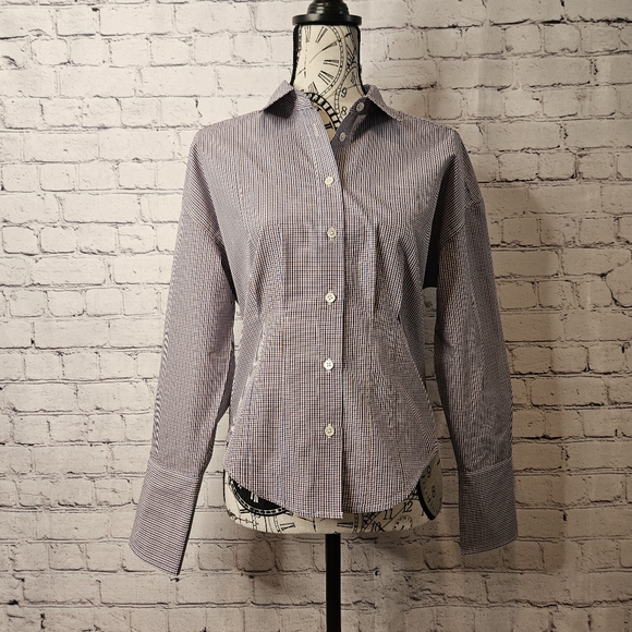 Heather Harlan size small womens multi colored striped fitted button up - Picture 2 of 12